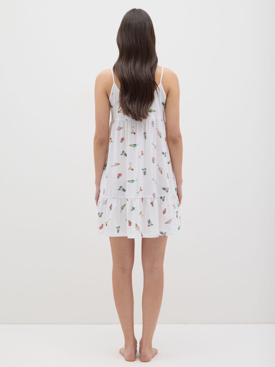 Women's Long Dress in Pure White Cotton_3