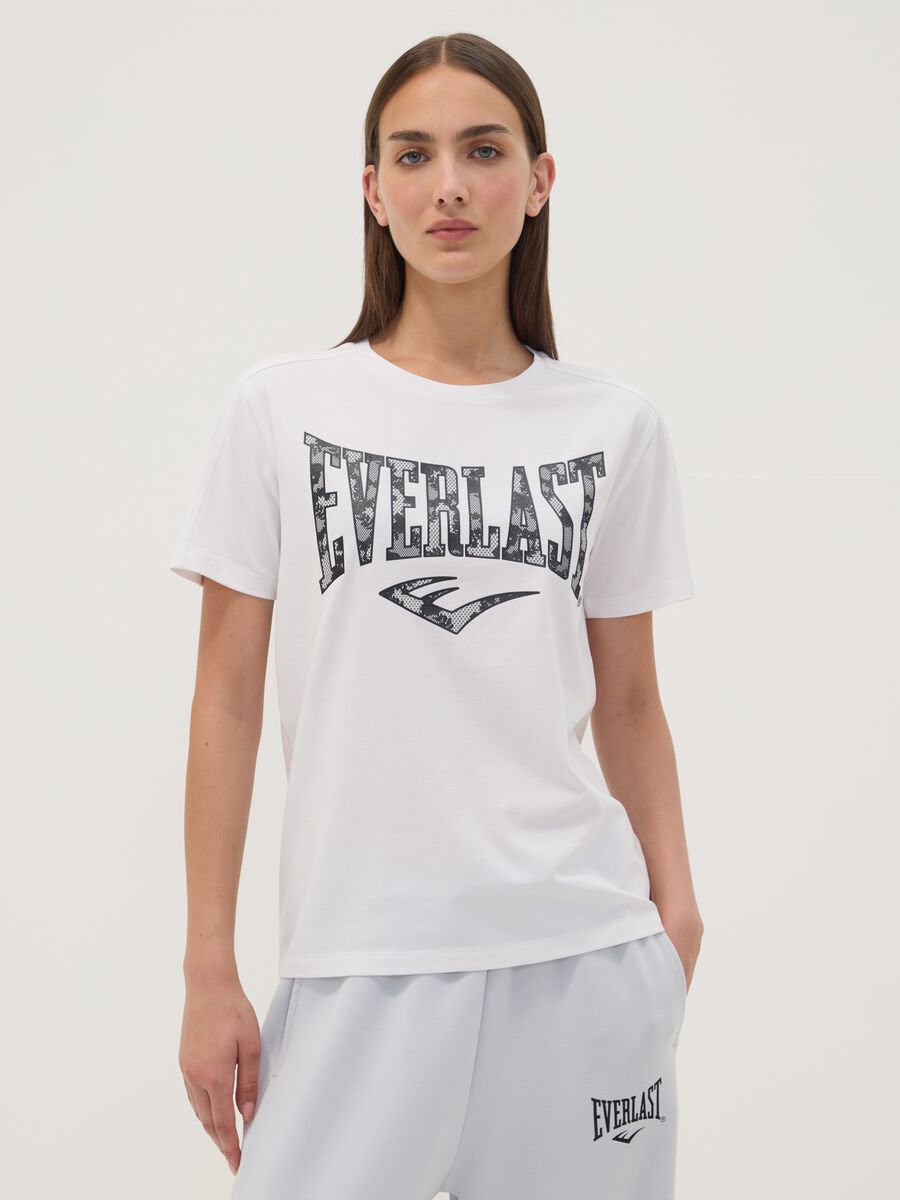 White stretch cotton jersey T-shirt with print, regular fit_2