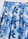 Blue and white cotton midi skirt with floral print_5