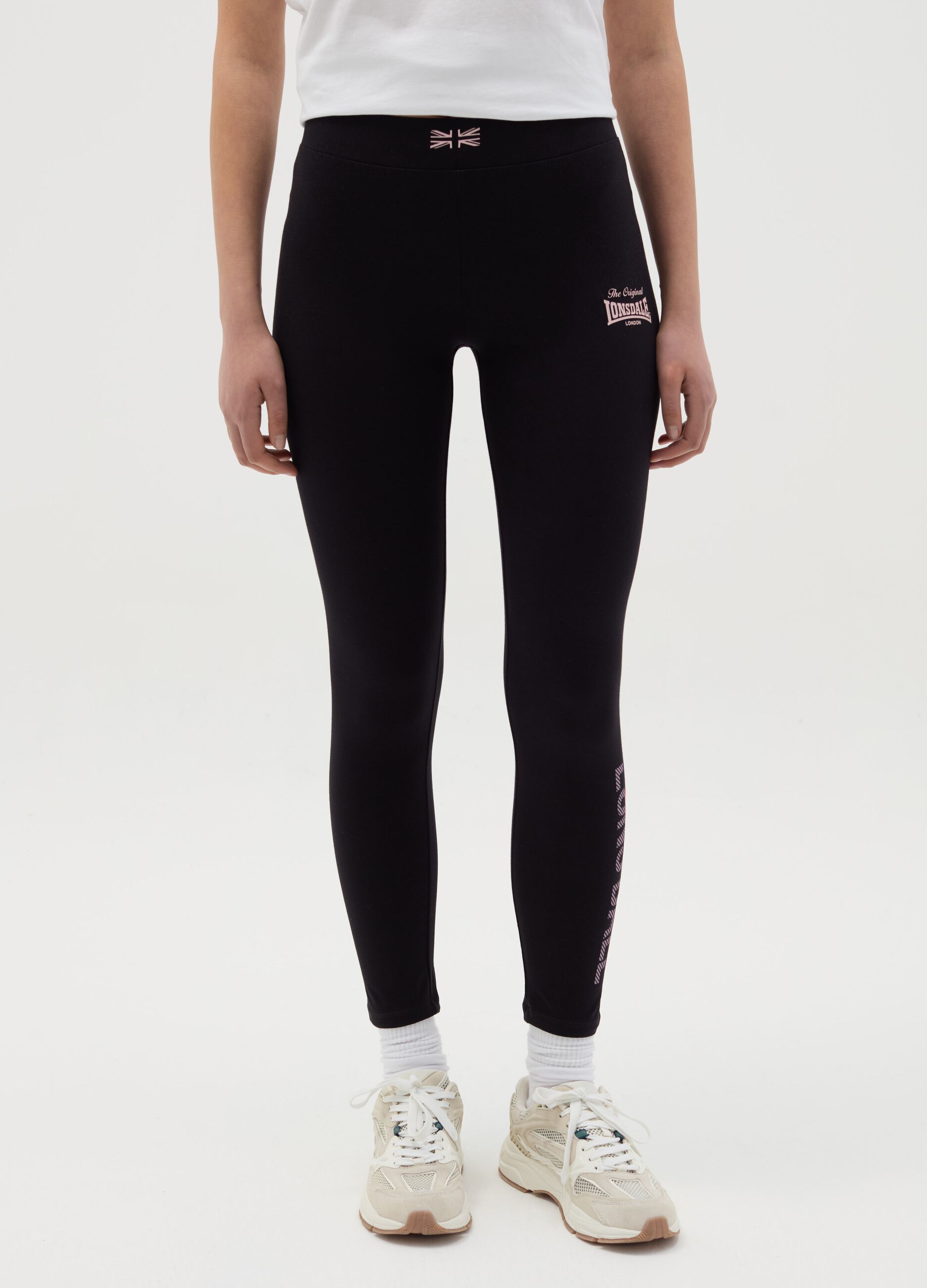 Leggings con stampa logo 