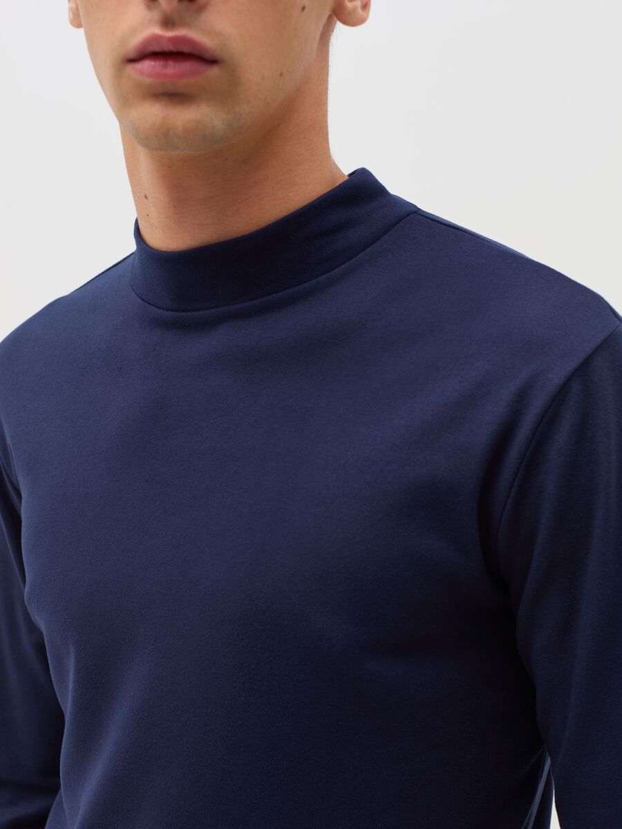 Felpa in pile mock neck_3