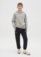 Boys' black cotton blend joggers regular fit_0