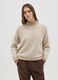 Beige sweater with high neck and contrasting edges_1