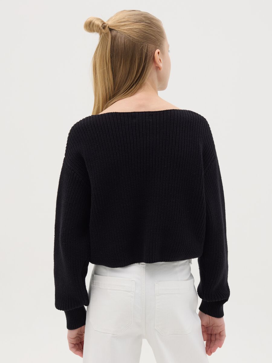 Knit crop pullover_2