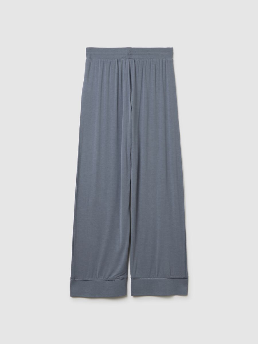 Full-length pyjama bottoms with contrasting piping_3