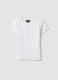 Girls&rsquo; white fitted stretch cotton T-shirt_3