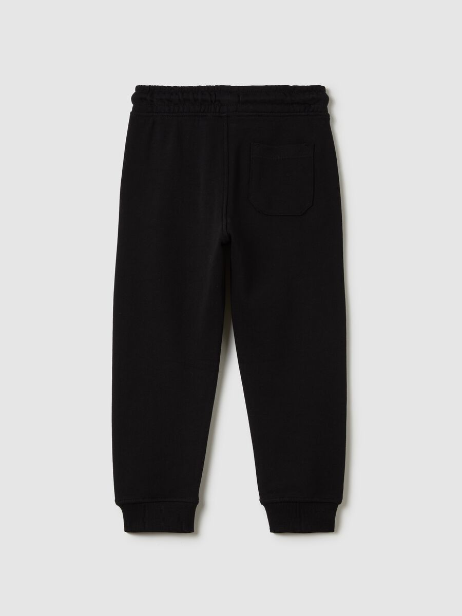 Fleece joggers with drawstring_1