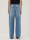 Light blue wide-leg jeans in pure cotton_2