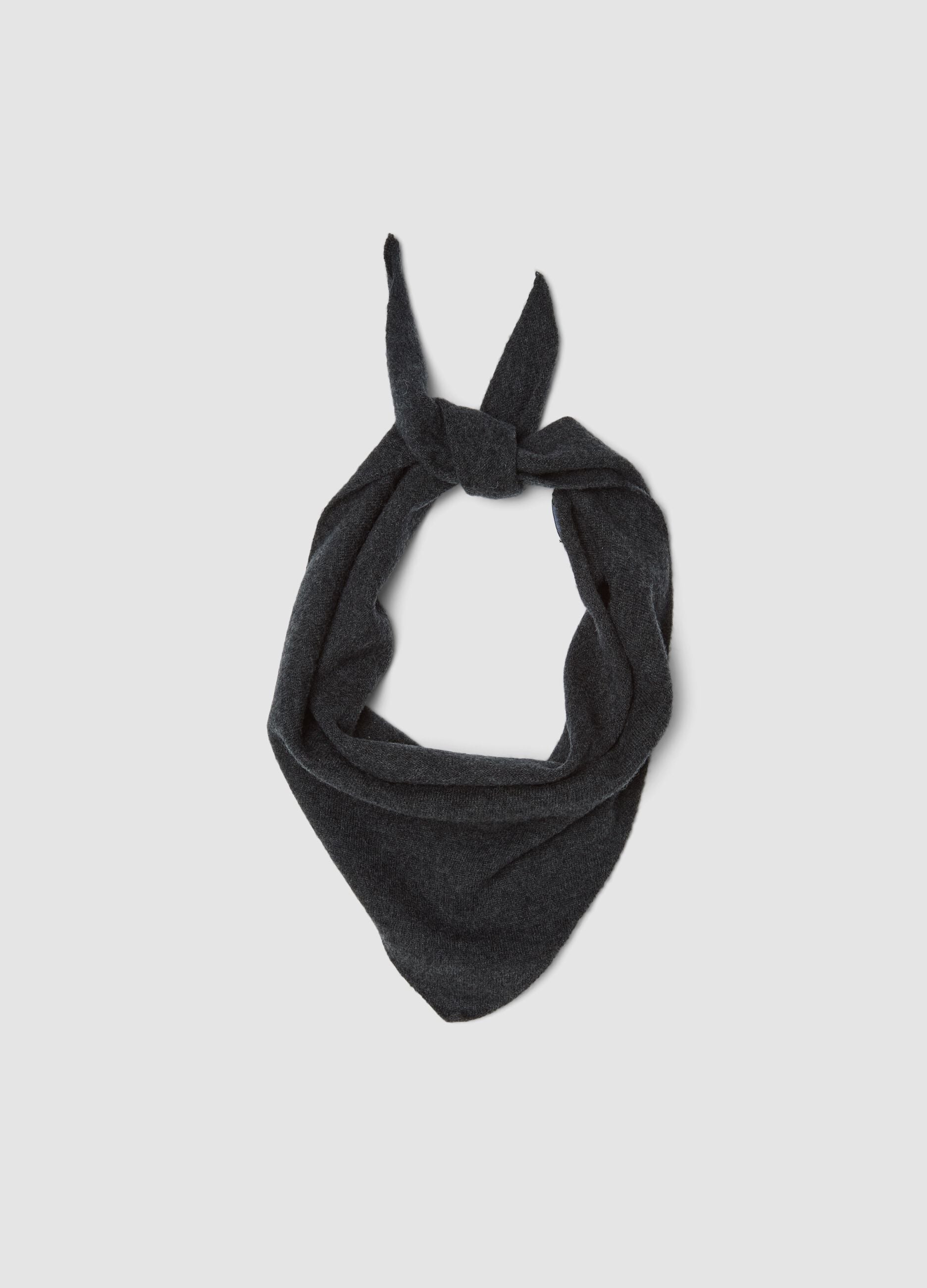 Grey pure wool scarf