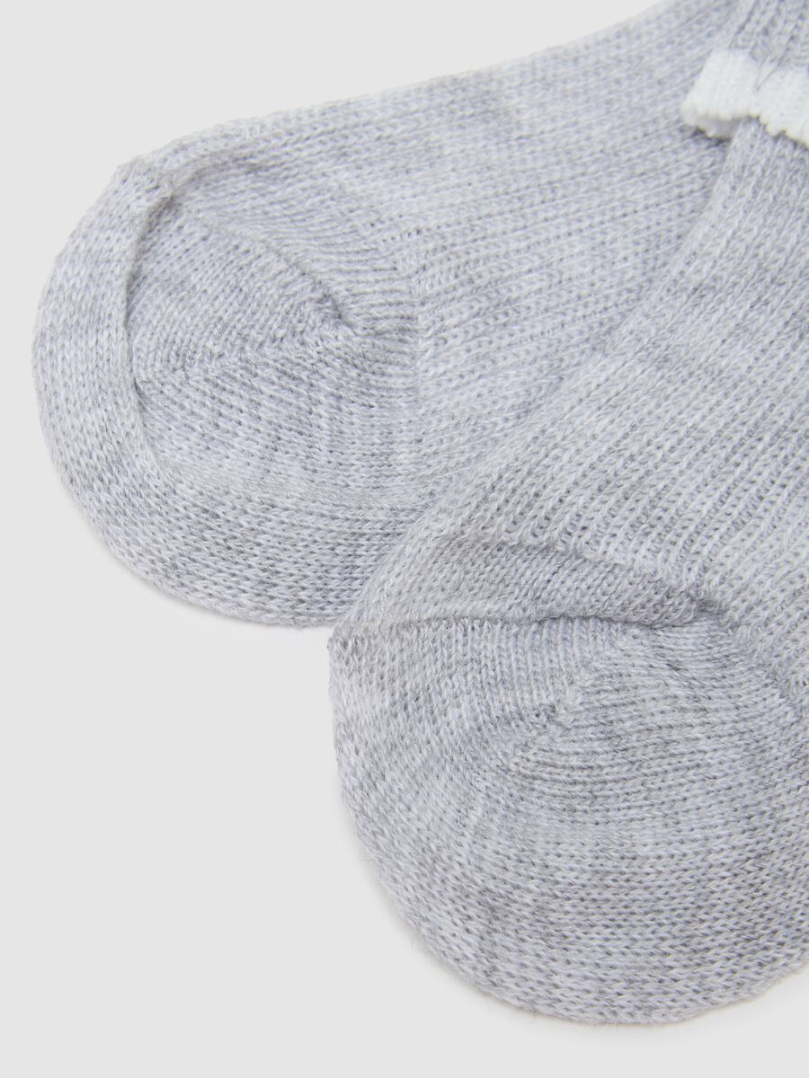 Set bipack calze da neonata in misto cotone multicolor corte_2