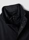 Blue padded regular-fit coat with high neck_1