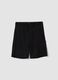 Boys' Oversized Fit Black Pure Cotton Cargo Shorts_3