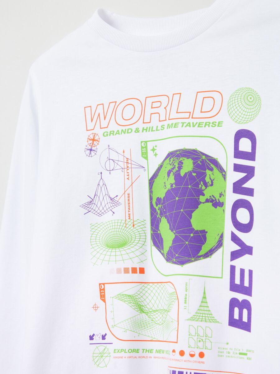 T-shirt a maniche lunghe con stampa_2