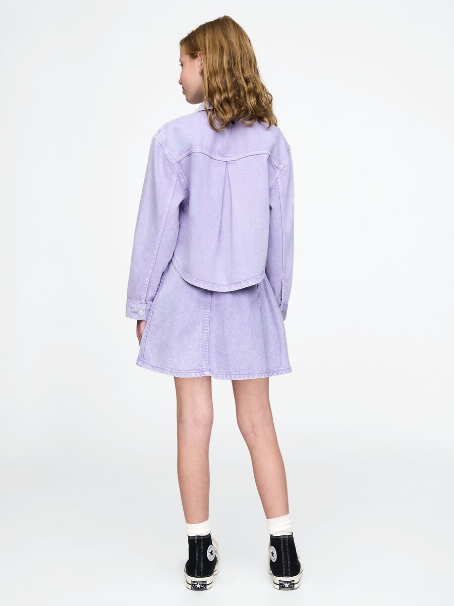 Violet Denim Mini Skirt GAP Kids_1