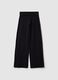 Wide-leg black stretch cotton jogger trousers_4