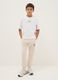 Boys' beige jogger trousers in pure cotton regular fit_0