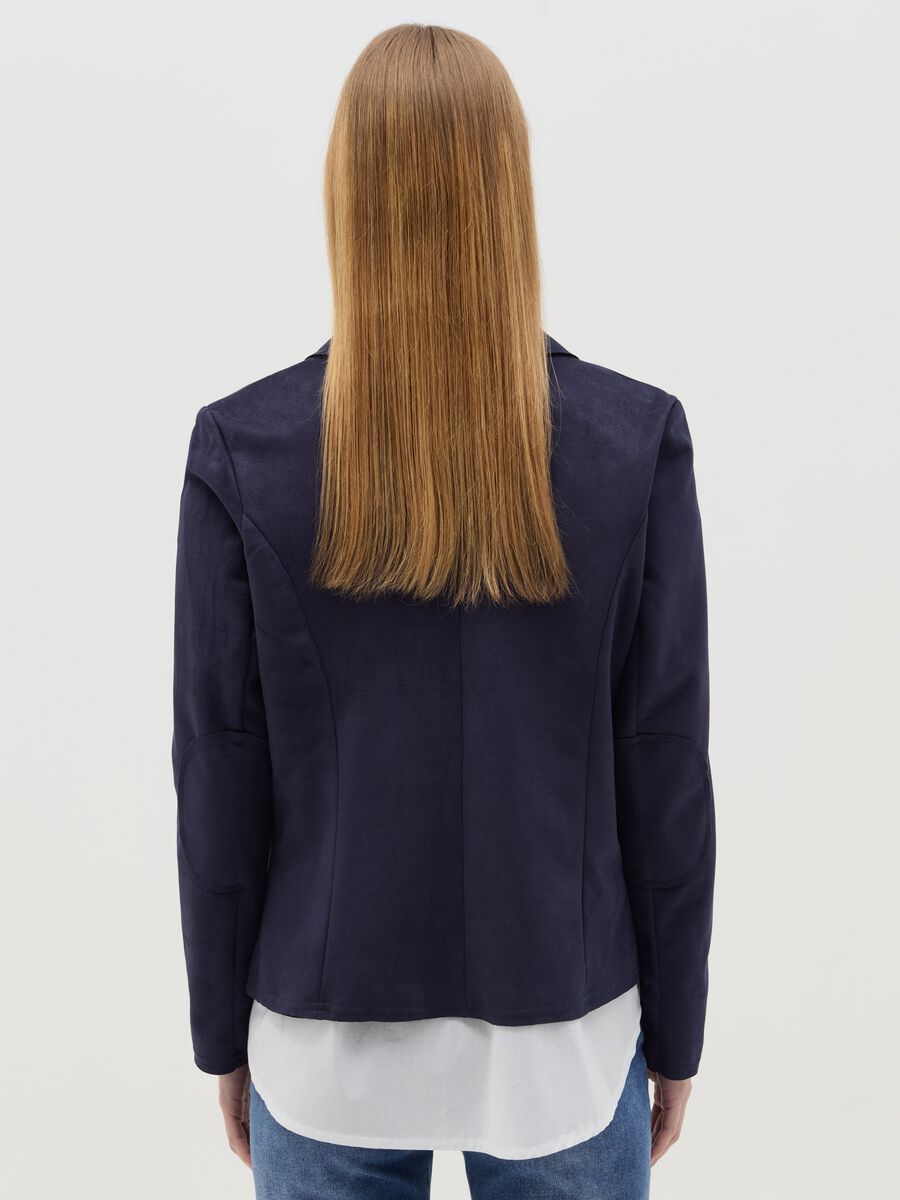 Single-breasted suede blazer_3