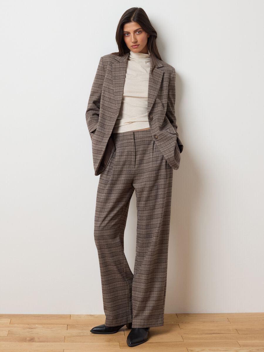 Brown blazer in stretch fabric_2