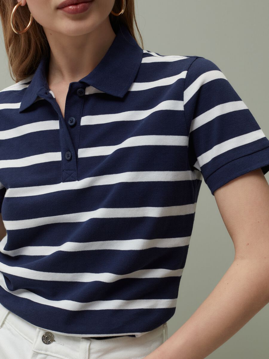 Striped pique polo shirt_3