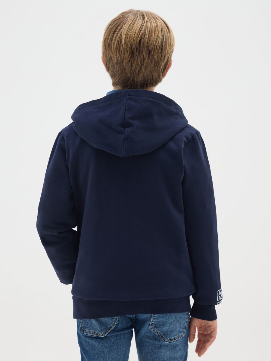 Felpa full-zip REUP con patch colorate in cotone bio_1