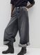 Grey wide leg pure cotton jeans_3