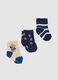 Set of three-pack baby socks in multicoloured cotton blend_0