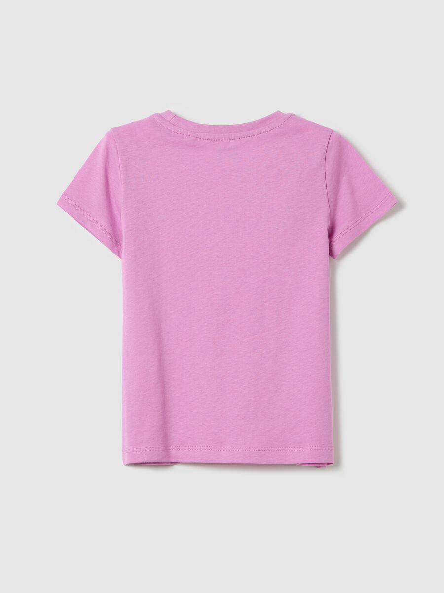Short-sleeve pink pure cotton T-shirt_1