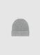Grey knit beanie hat with shimmering accents_0