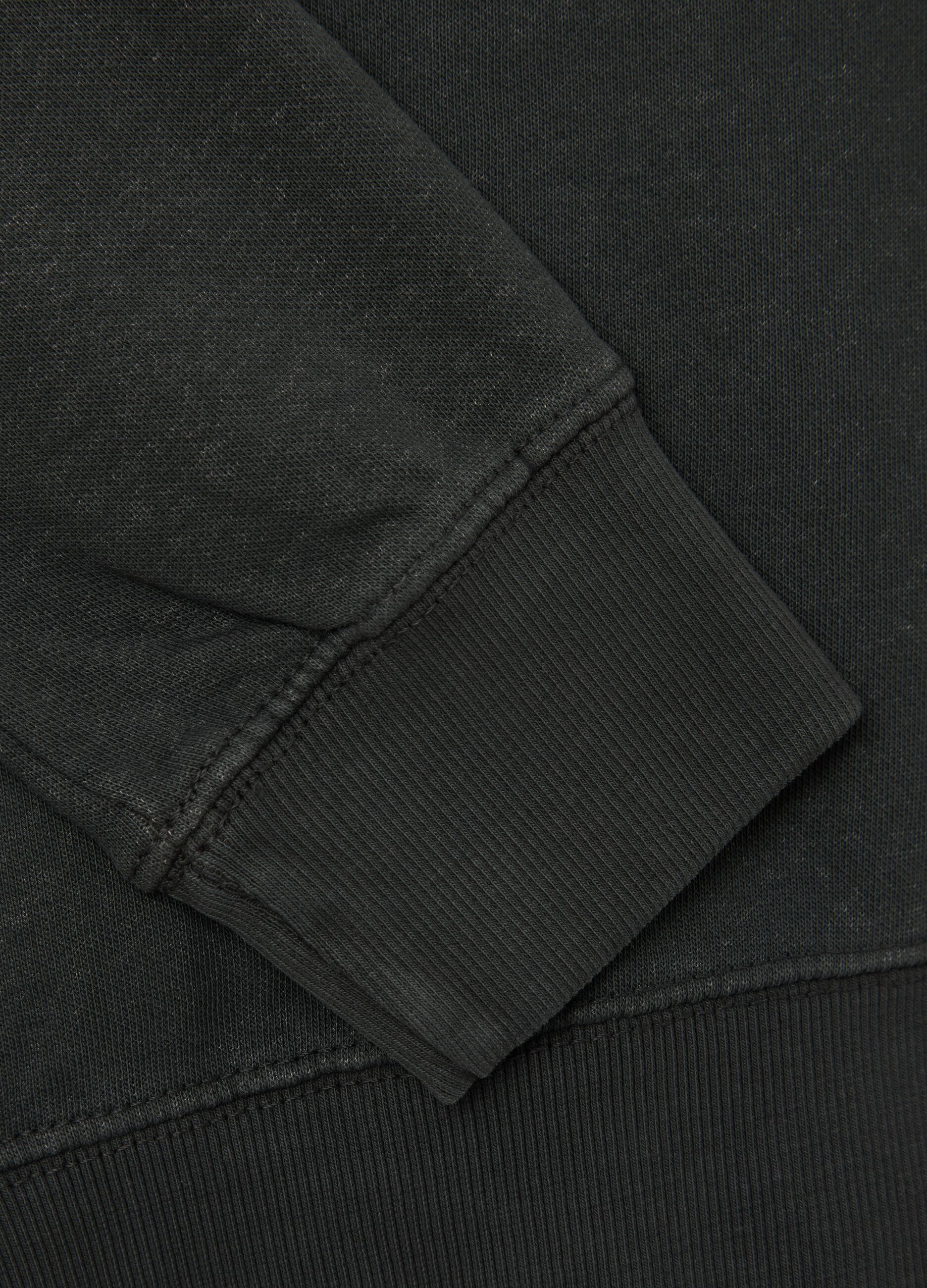 Grey swearshirt with hood and logo print