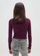 Girl's red stretch cotton sweater regular fit_1