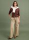 Brown pure cotton button-up cardigan, regular fit_1