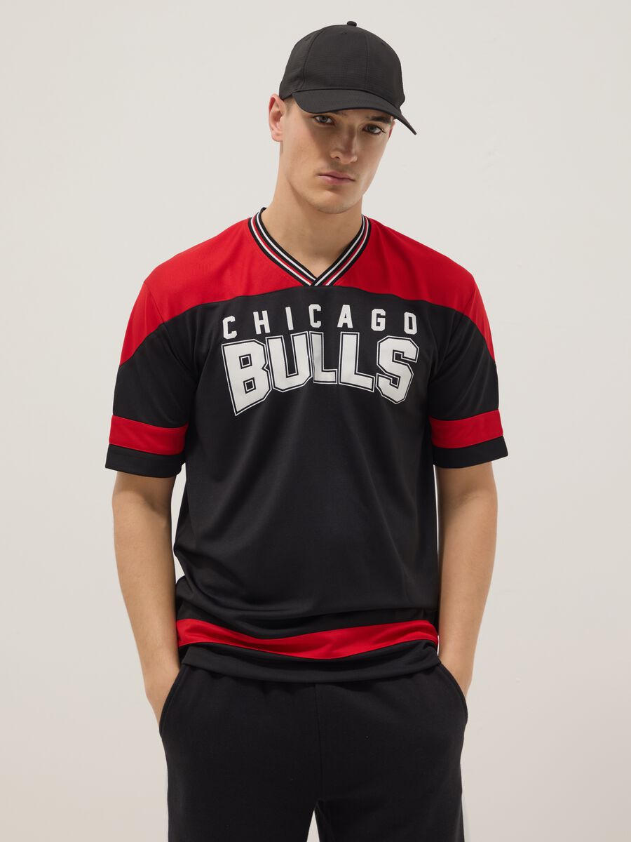 Multicolour pure cotton regular fit Chicago Bulls T-shirt_0