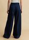 Wide-leg blue denim pure cotton trousers_2