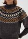Multicolour Regular Fit Jacquard Pattern Pullover_3