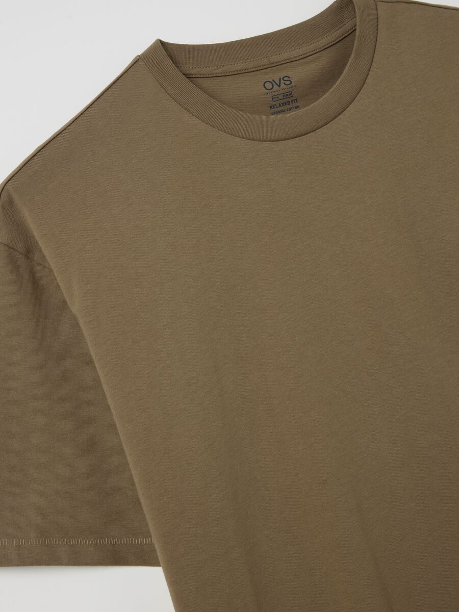 Solid colour T-shirt in organic cotton_1