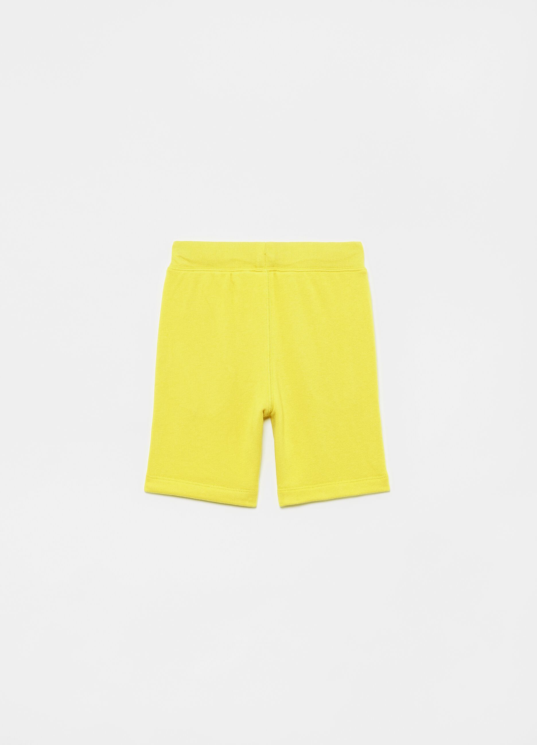 Fleece shorts with print