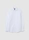 Men's pure white cotton slim fit shirt_4