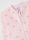 Pink fleece babygrow with hearts_2