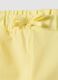 Yellow pure cotton regular fit girls' shorts with bow_2