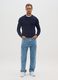 Blue cotton blend jumper regular fit_1