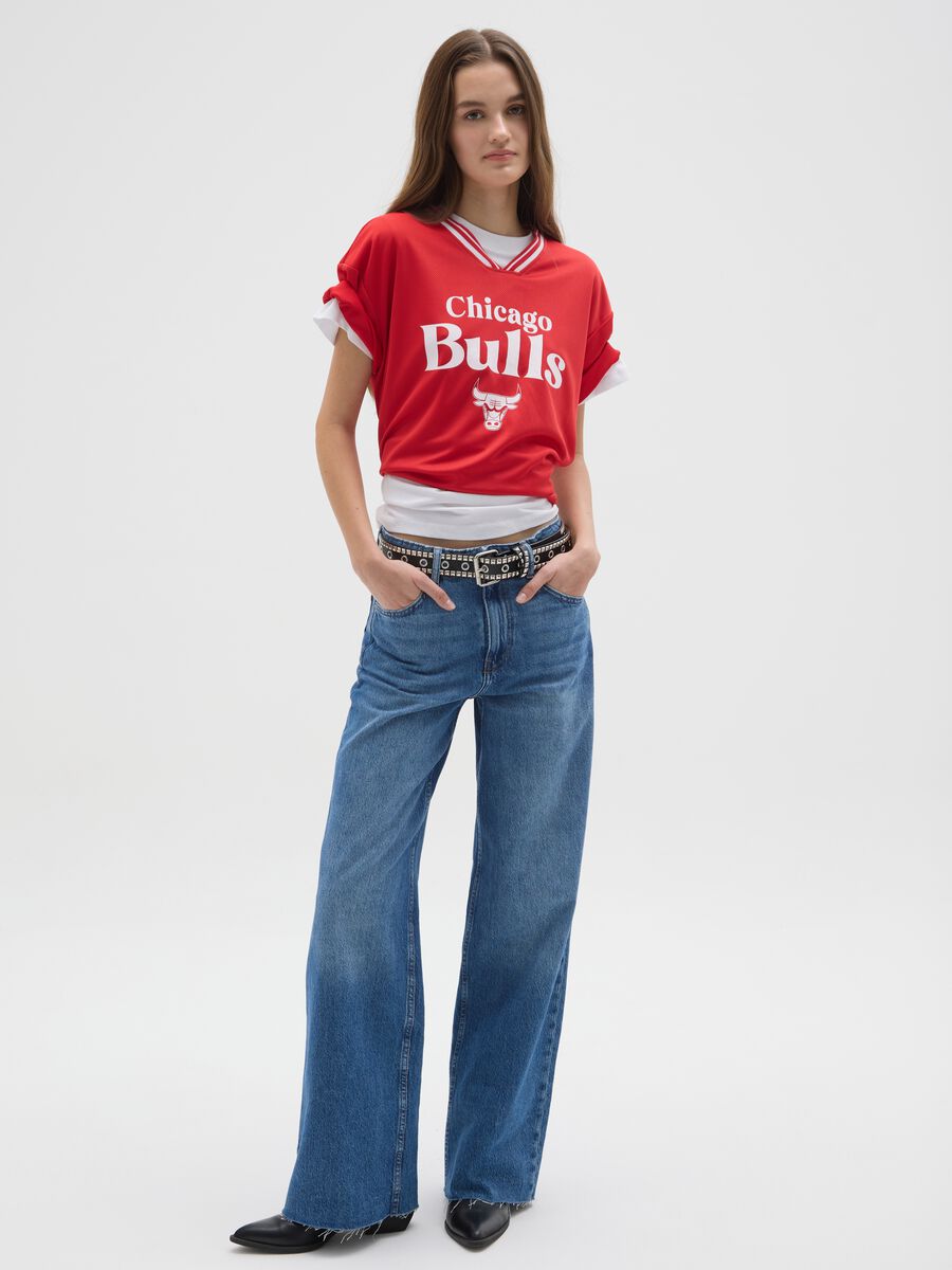 Red Chicago Bulls Short Sleeve Regular Fit T-shirt_1