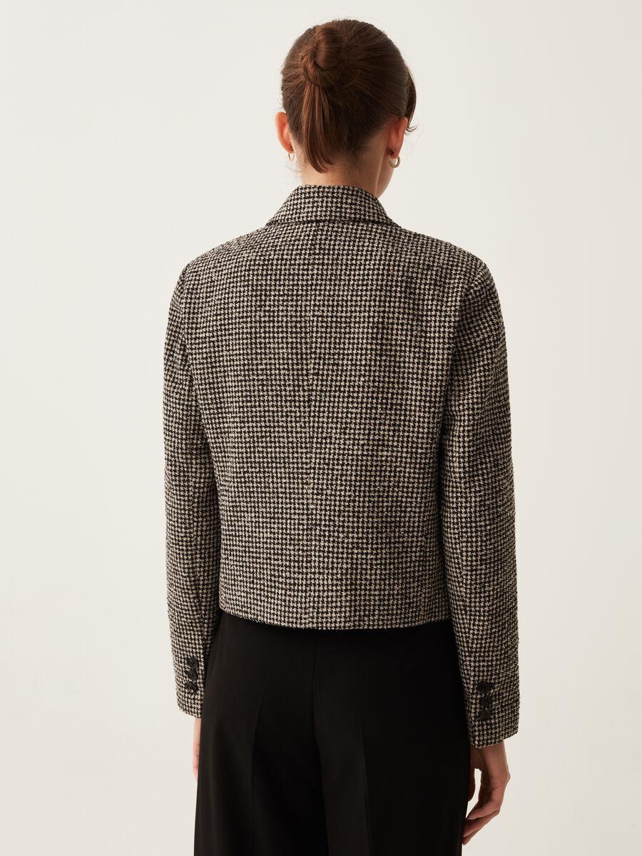 Blazer doppiopetto in tweed pied de poule_2