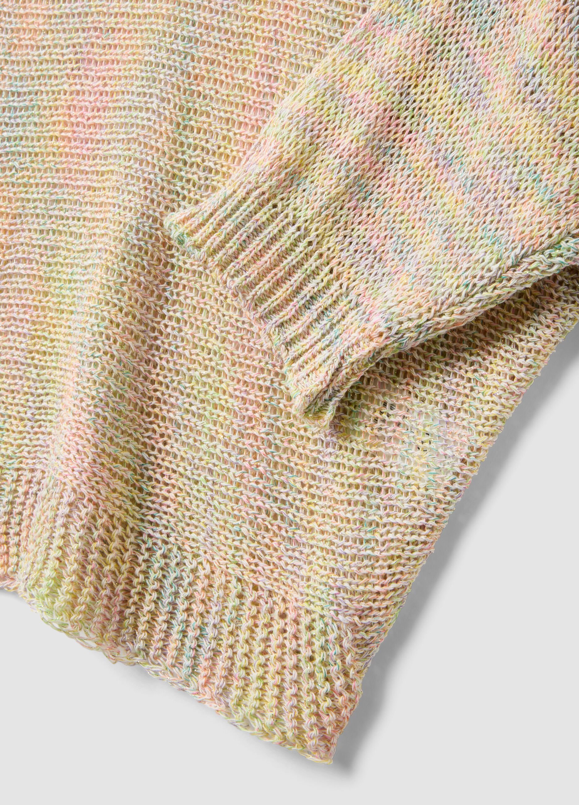 Multicolour viscose-blend jumper