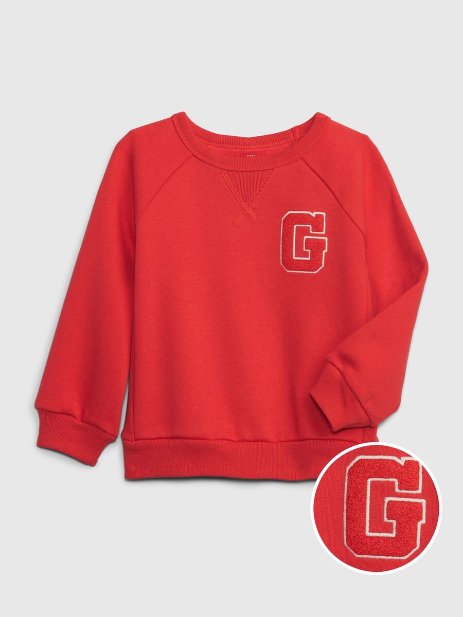 Felpa girocollo con ricamo logo_0