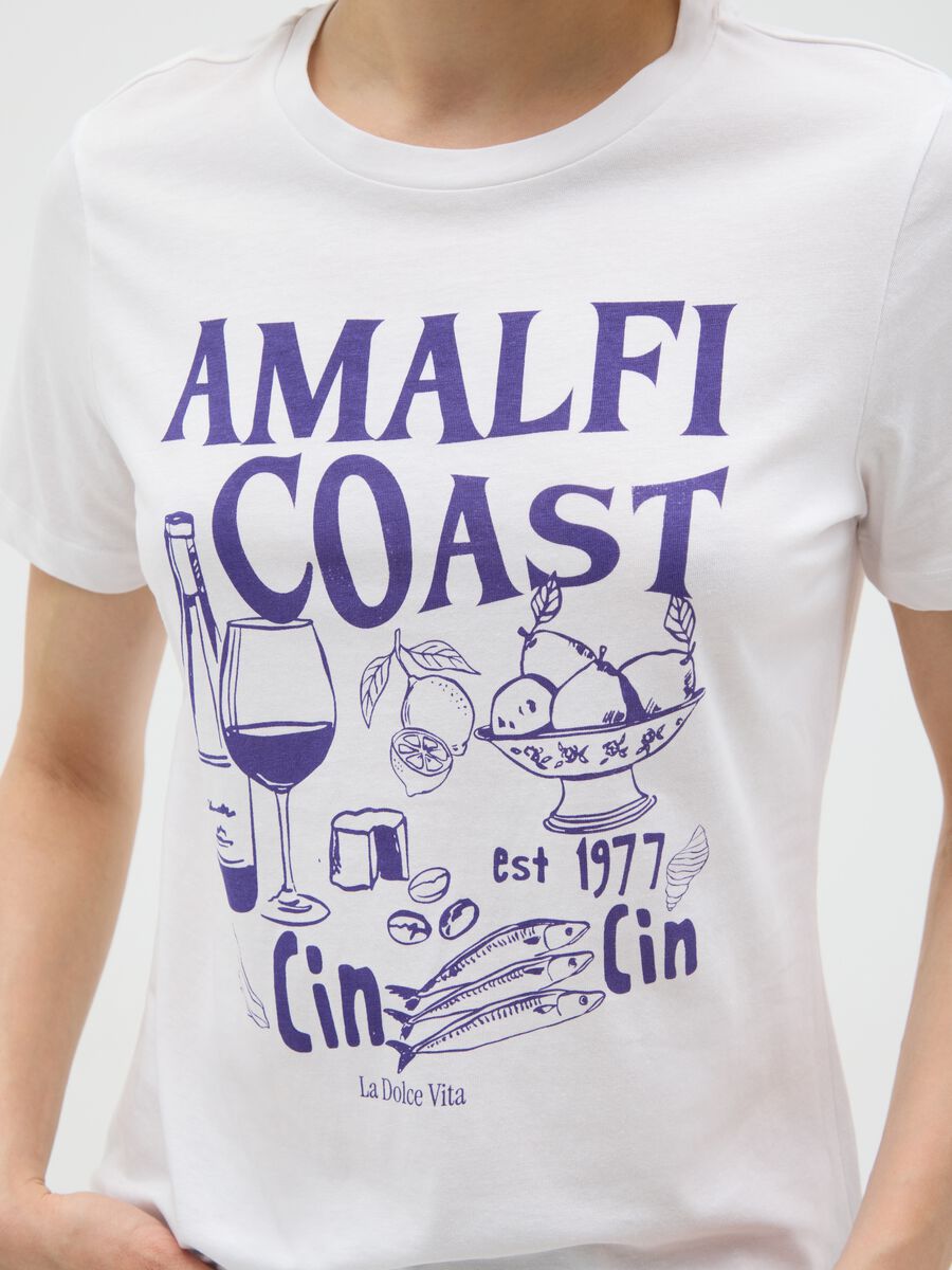 White regular fit pure cotton T-shirt_2