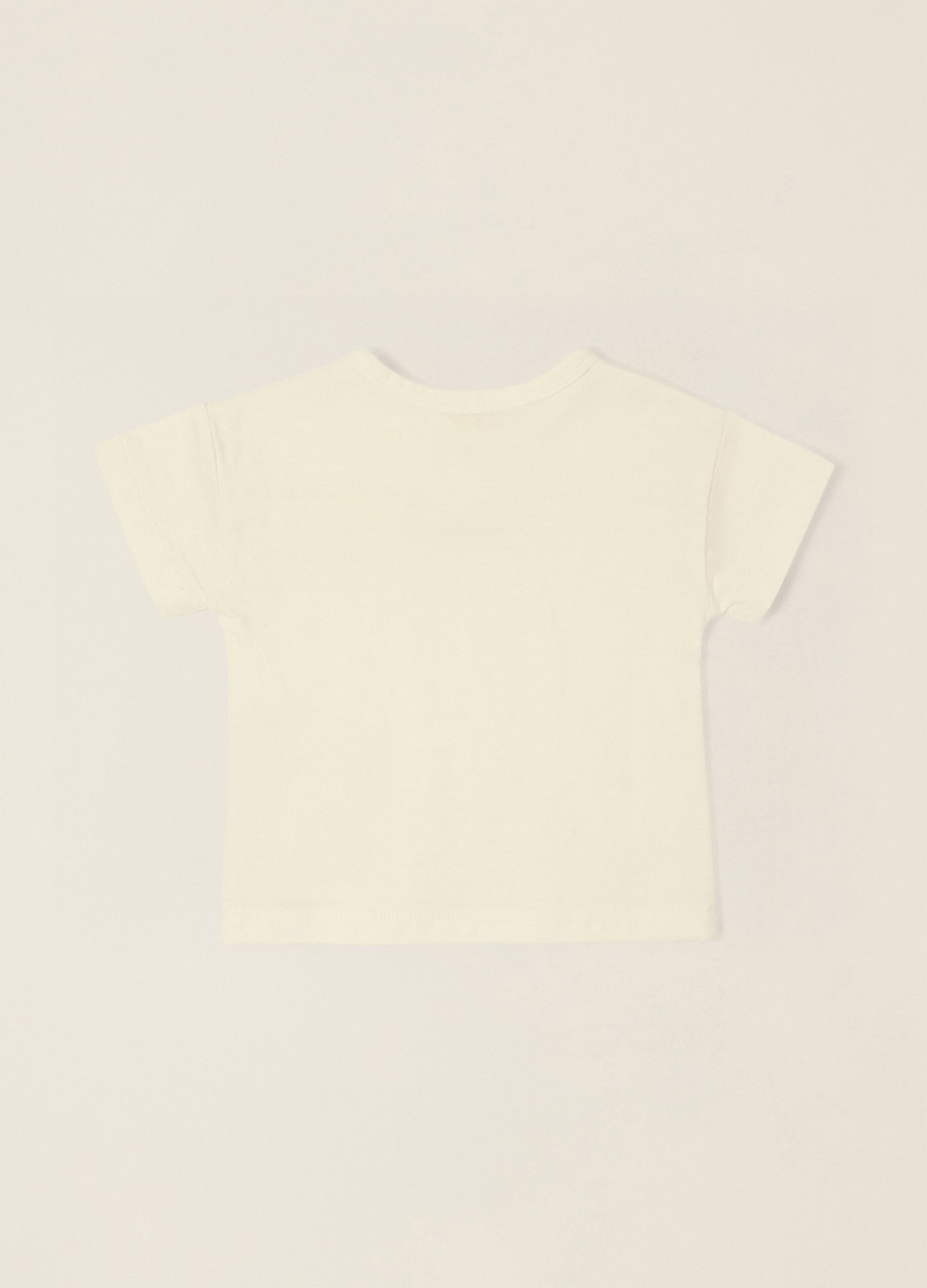 White baby T-shirt in pure cotton, regular fit