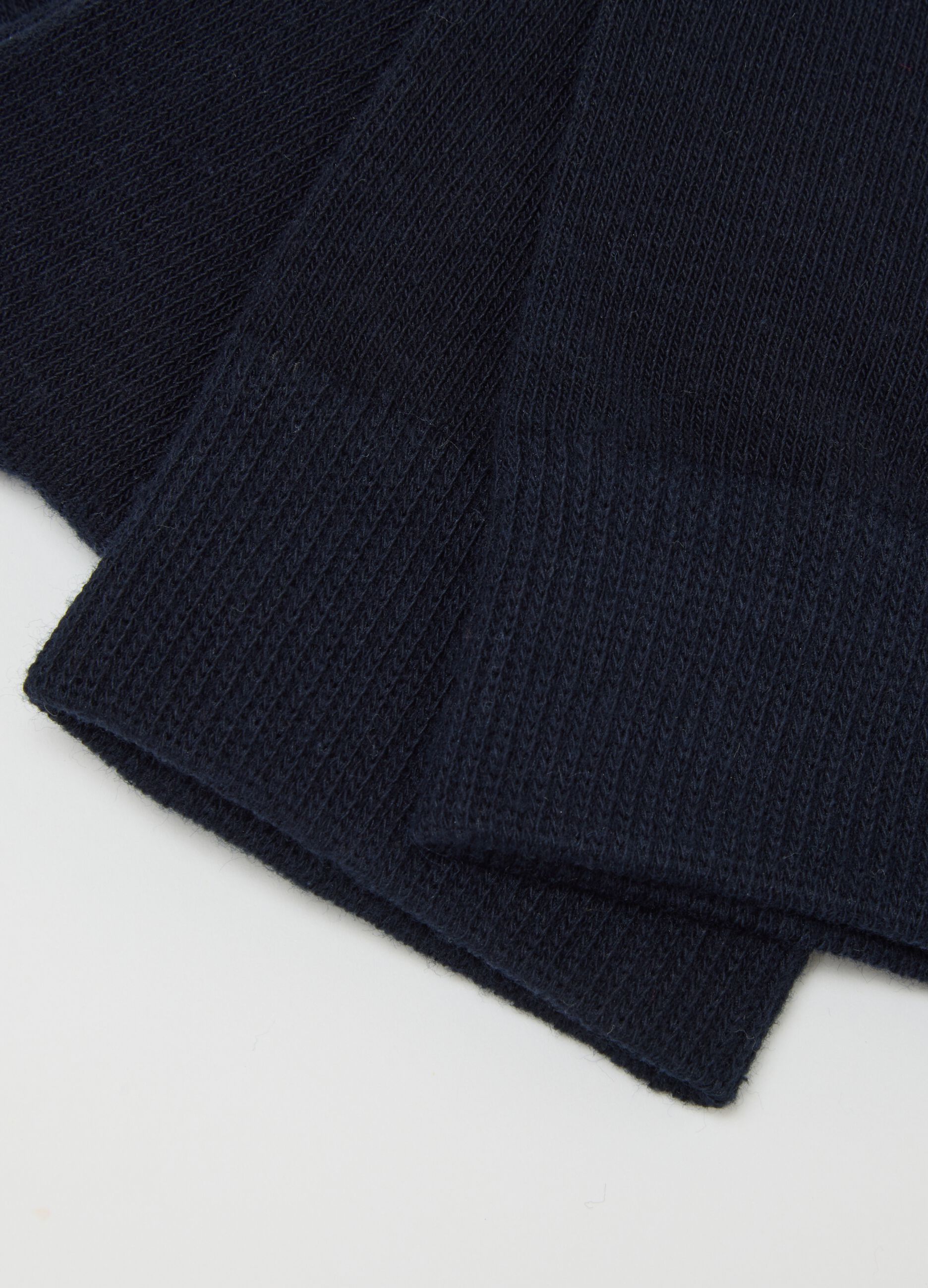 Multipack set of short socks in blue cotton blend