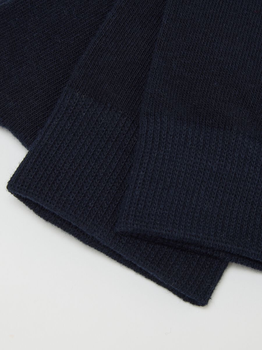 Multipack set of short socks in blue cotton blend_1