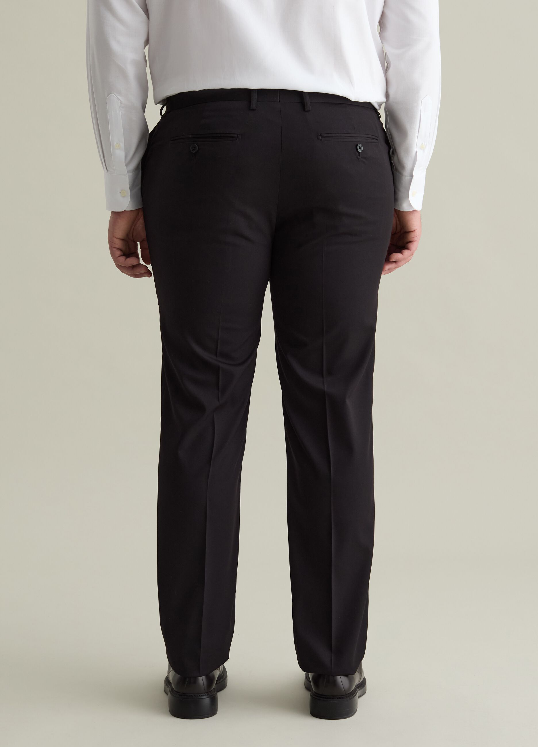 Regular-fit, solid colour smart trousers