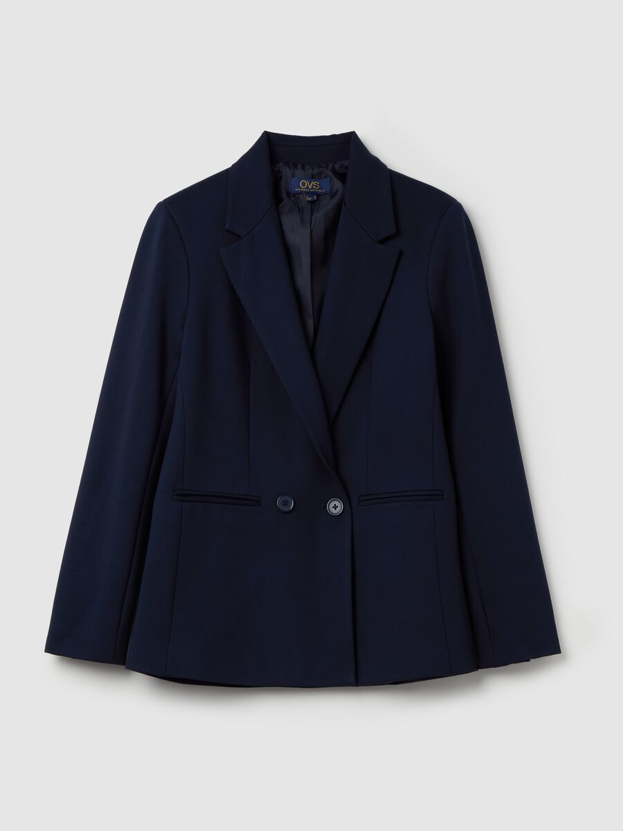 Double-breasted stretch blazer_4